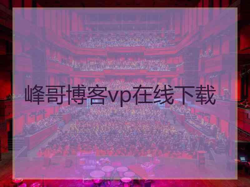 峰哥博客vp在线下载