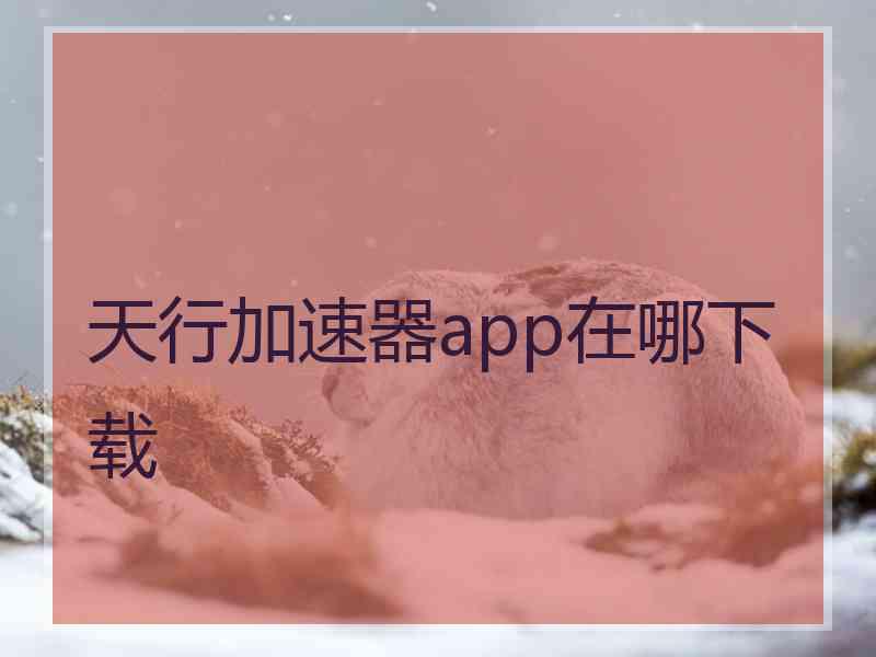 天行加速器app在哪下载