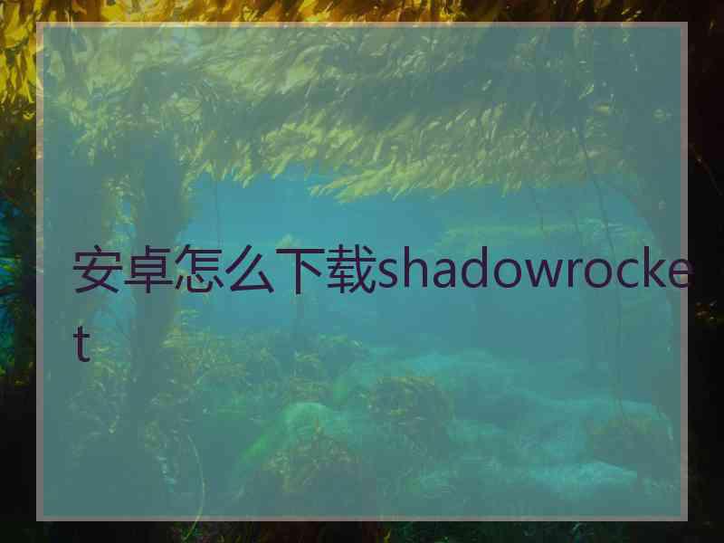 安卓怎么下载shadowrocket