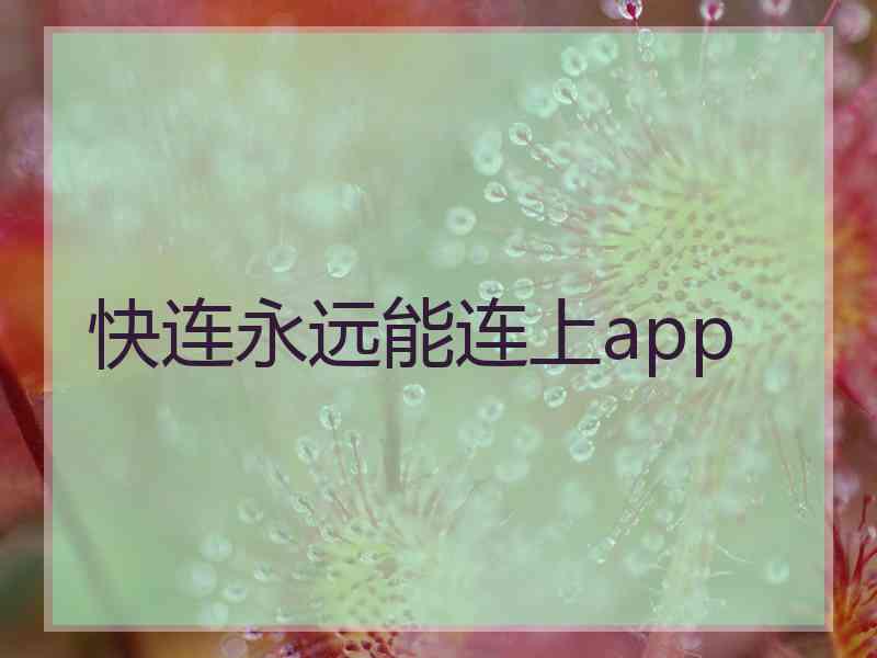 快连永远能连上app